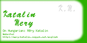 katalin mery business card