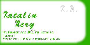 katalin mery business card